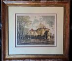 Te koop een originele aquarel met vergulde lijst., Antiek en Kunst, Ophalen of Verzenden