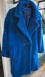 Kobaltblauwe Teddy Jas - Made in Italy - Maat M, Maat 38/40 (M), Blauw, Ophalen of Verzenden, Made In Italy