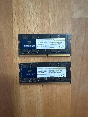 Timetec 16GB DDR4 3200MHz Laptop Geheugen (2x16GB) beschikbaar voor biedingen