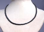 ketting van 6 mm kraaltjes en buiskraaltjes hematiet, Sieraden, Tassen en Uiterlijk, Kettingen, Ophalen of Verzenden, Nieuw, Zwart