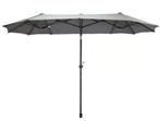 Dubbele twin parasol optimale bescherming 3 x 1.5 meter, Kantelbaar, Nieuw, Ophalen of Verzenden, Stokparasol