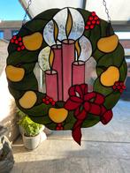 Glas in lood kerstdecoratie, Antiek en Kunst, Ophalen of Verzenden