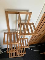 Plantenrek bamboe 6 etages ook voor binnen als nieuw, Tuin en Terras, Bloembakken en Plantenbakken, Ophalen, Tuin, Minder dan 30 cm