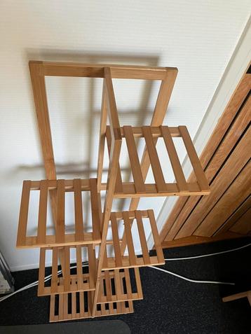 Plantenrek bamboe 6 etages ook voor binnen als nieuw beschikbaar voor biedingen