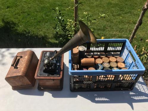 Originele Columbia Graphophone Type AZ met veel wasrollen, Antiek en Kunst, Antiek | Overige Antiek, Ophalen