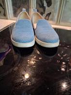 Ecco instappers 38 leder suède bleu blauw, Ophalen, Zo goed als nieuw, Instappers