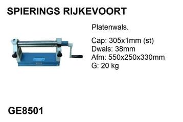 Platenwals, wals, plaatwals 300, 600, 1000 1300mm beschikbaar voor biedingen