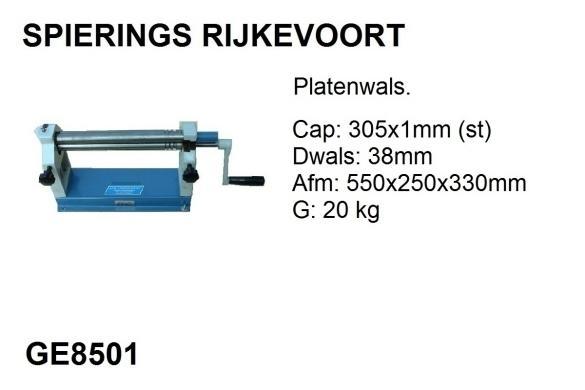 Platenwals, wals, plaatwals 300, 600, 1000 1300mm, Doe-het-zelf en Verbouw, Gereedschap | Handgereedschap, Nieuw, Ophalen of Verzenden