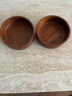2 retro vintage hout houten bakjes schaaltjes bakje schaal, Ophalen of Verzenden