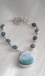 zilver ketting met Larimar', Nieuw, Met edelsteen, Zilver, Verzenden