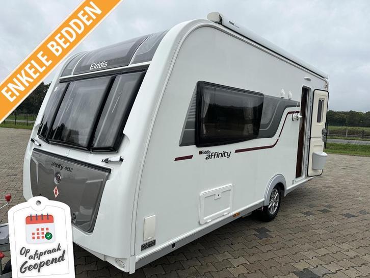 ELDDIS AFFINITY 482 ENKELBED - MOVER - LUIFEL, Caravans en Kamperen, Caravans, Bedrijf, tot en met 2, 1000 - 1250 kg, Standaardzit