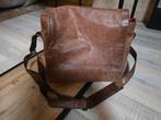 Laptoptas/ school-/werktas Pride & Soul - Bruin leer, Sieraden, Tassen en Uiterlijk, Tassen | Schoudertassen, Overige merken, Gebruikt