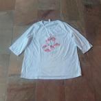 Vintage wit shirt met flamingo maat 52, Wit, Maat 46/48 (XL) of groter, Ophalen of Verzenden, Vintage