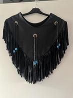 Prachtige top van 100% echt leer, Kleding | Dames, Tops, Verzenden, Zwart, Korte mouw, Onbekend