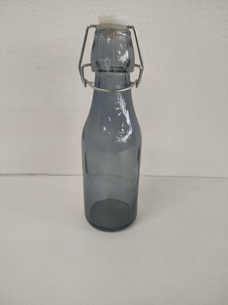 Glazen blauwe beugelflesjes (Outlet De Overkant), Gebruikt, Overige typen, Ophalen of Verzenden, Nb