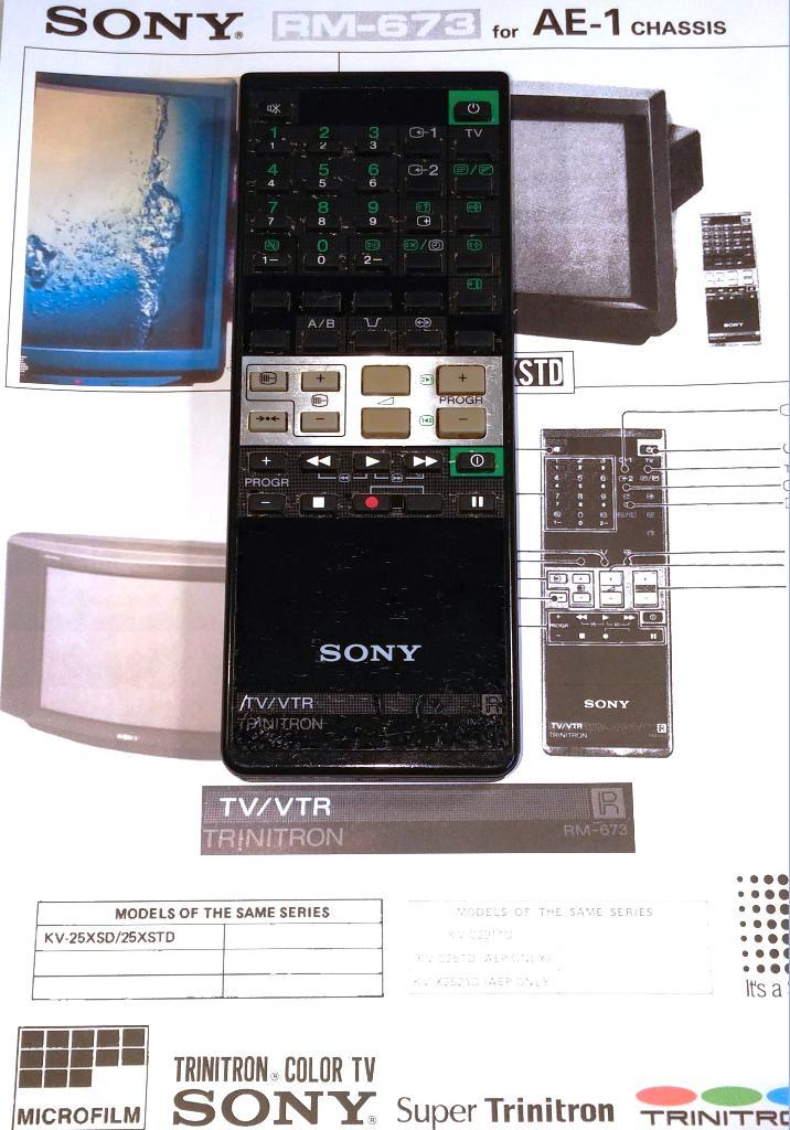 Sony RM-673 RM673 Trinitron TV VTR Editor Remote Control, Audio, Tv en Foto, Afstandsbedieningen, Refurbished, Origineel, Tv, Vhs