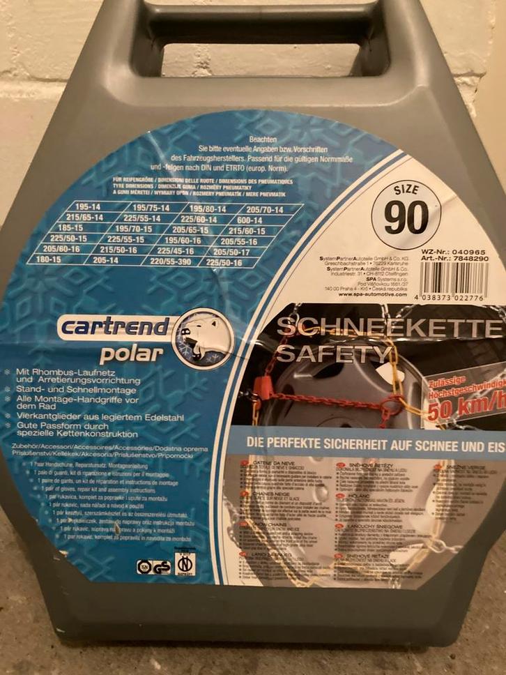 Cartrend polar sneeuwkettingen, Auto diversen, Sneeuwkettingen, Zo goed als nieuw, Ophalen