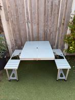 Aluminium Kinder Picknicktafel - Inklapbaar, Tuin en Terras, Picknicktafels, Gebruikt, Aluminium, Rechthoekig, Ophalen