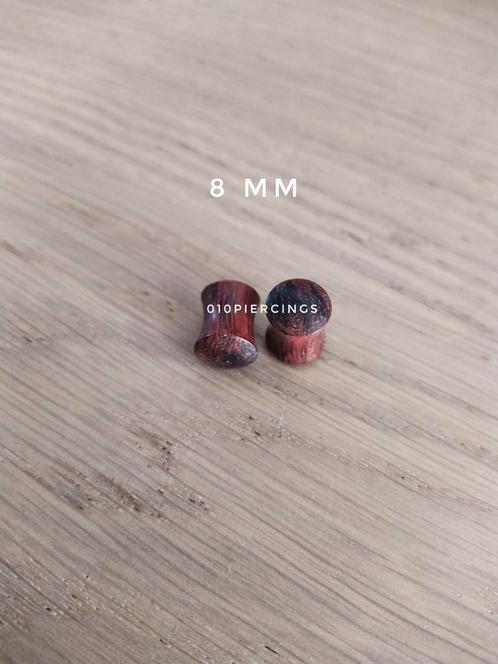 Nieuwe pluggen, tunnels. Hout. 8 mm., Sieraden, Tassen en Uiterlijk, Piercings, Zo goed als nieuw, Oor- of Traguspiercing, Overige materialen
