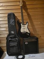 Elektrische gitaar met versterker en tas, Muziek en Instrumenten, Gebruikt, Met versterker, Solid body, Ophalen