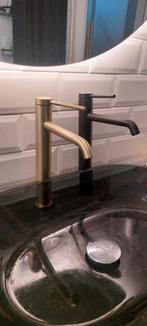 Hoge kraan wastafel of keuken GOUD/ZWART Gloednieuw RVS, Ophalen of Verzenden, Nieuw, Kraan