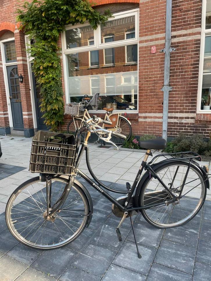 Zwarte Batavus Damesfiets, Fietsen en Brommers, Fietsen | Dames | Damesfietsen, Gebruikt, Batavus, Versnellingen, 53 tot 56 cm