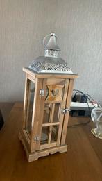 Houten lantaarn, Huis en Inrichting, Ophalen of Verzenden, Zo goed als nieuw, Hout