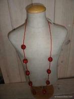 Rode lange ketting Manouk, nieuw., Sieraden, Tassen en Uiterlijk, Kettingen, Ophalen of Verzenden, Nieuw, Rood