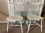 Spijlenstoelen Pastoe?, Huis en Inrichting, Stoelen, Ophalen, Gebruikt, Twee, Wit