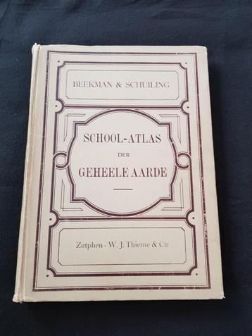 Schoolatlas der geheele aarde, Beekman & Schuiling 7de druk beschikbaar voor biedingen