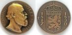 Bronzen penning Koning Willem III, Postzegels en Munten, Penningen en Medailles, Nederland, Brons, Verzenden
