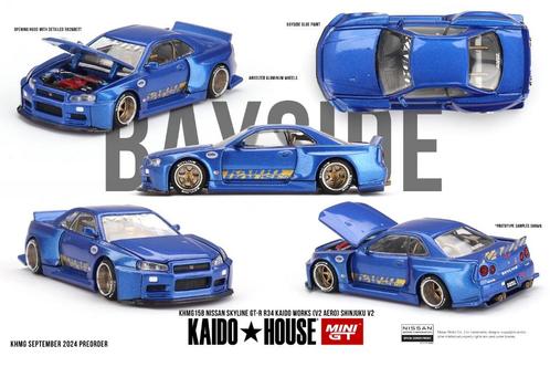 Mini GT 1/64 - Nissan Skyline GT-R (R34) Kaido Works (V2 Aer, Hobby en Vrije tijd, Modelauto's | Overige schalen, Nieuw, Auto