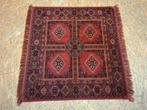 Vintage vloerkleed 100 x100 cm, rood tapijt, Antiek en Kunst, Ophalen of Verzenden