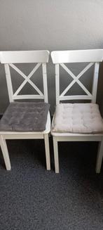 4x Ikea eetkamer stoelen., Huis en Inrichting, Stoelen, Ophalen, Gebruikt, Wit, Vier
