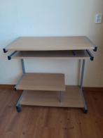 computertafel / bureau / computermeubel op wielen, Huis en Inrichting, Kasten | Computermeubels, Ophalen, Grenenhout, 40 tot 80 cm