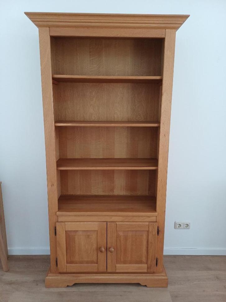 Boekenkast in licht Eiken, Huis en Inrichting, Kasten | Boekenkasten, Zo goed als nieuw, 50 tot 100 cm, 150 tot 200 cm, 25 tot 50 cm