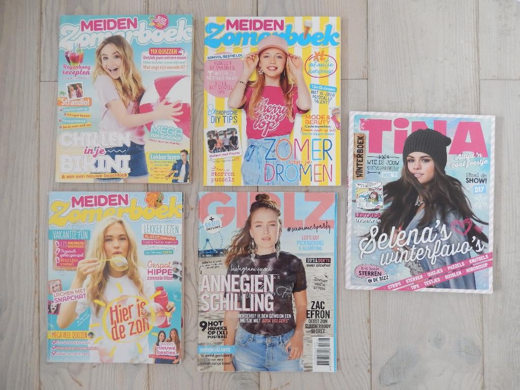 * 3x Meiden tijdschrift zomerboek, Tina winterboek en Girlz, Non-fictie, Meiden Tina Girlz, Ophalen of Verzenden, Zo goed als nieuw