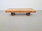 Brutalistische rechthoekige eiken salontafel Frankrijk 1960, Ophalen, 100 tot 150 cm, N, Eikenhout
