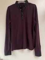 Donkerpaars poloshirt, lange mouw, Antonio Morato, XL, Paars, Maat 56/58 (XL), Ophalen of Verzenden, Zo goed als nieuw