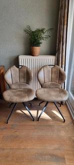 2 eetkamerstoelen olijfgroen, Ophalen, Gebruikt, Grijs, Twee