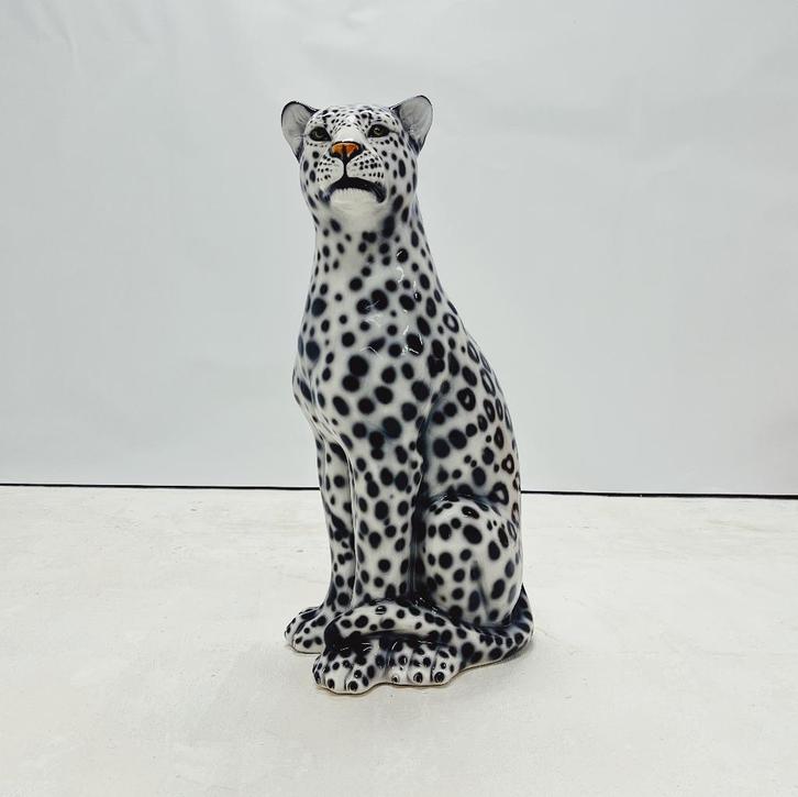 Sneeuwluipaard Keramiek, Verzamelen, Beelden en Beeldjes, Zo goed als nieuw, Dier, Ophalen of Verzenden