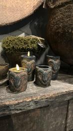 Waxinelichthouder verkrijgnaar in 2 maten met steenbok, Ophalen of Verzenden