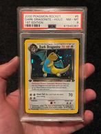 Pokémon PSA 8 1st edition Dark Dragonite Holo #5 Team Rocket, Ophalen of Verzenden, Zo goed als nieuw, Losse kaart, Foil