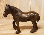 bronzen beeld / TREKPAARD / BELG / 11 cm hoog, Ophalen of Verzenden, Nieuw, Paard, Beeldje of Figuurtje