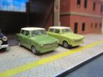 Trabant 601 S - Herpa olijfgroen met wit dak, Ophalen of Verzenden, Nieuw, Auto, Herpa