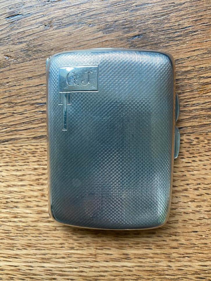 Art Deco Zilveren Sigarettenkoker/ Visitekaartjesdoosje 1936, Antiek en Kunst, Antiek | Goud en Zilver, Zilver, Ophalen of Verzenden