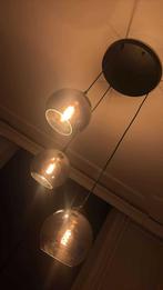 Moderne glazen bollen lamp, Huis en Inrichting, Lampen | Hanglampen, Ophalen of Verzenden, Zo goed als nieuw, Glas, Minder dan 50 cm