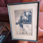 Cornelis Brandenburg ,ets,  Lijnbaansgracht Amsterdam, 1913, Ophalen of Verzenden