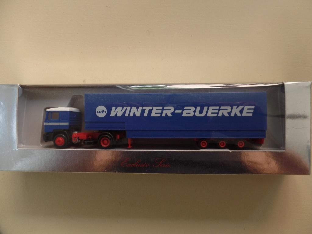 MAN trekker / oplegger Winter Buerke  Herpa, Hobby en Vrije tijd, Modelauto's | 1:87, Verzenden, Nieuw, Bus of Vrachtwagen, Herpa