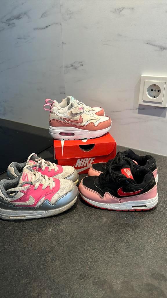 3x nike air max 1 maat 25, Kinderen en Baby's, Babykleding | Schoentjes en Sokjes, Zo goed als nieuw, Meisje, Schoentjes, Ophalen of Verzenden